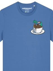 wat? Apparel T-Shirt Coffee waves Blau/Hellblau/Türkis
