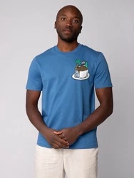 wat? Apparel T-Shirt Coffee waves Blau/Hellblau/Türkis