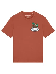 wat? Apparel T-Shirt Coffee waves Orange/Rot/Braun