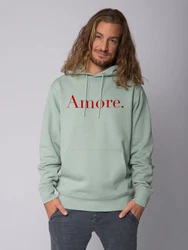 wat? Apparel Hoodie Amore Dunkelgrün/Hellgrün/Grün/Creme/Grau/Türkis