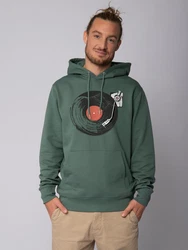 wat? Apparel Hoodie Schallplatte Grün/Dunkelgrün