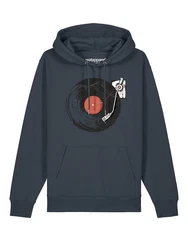 wat? Apparel Hoodie Schallplatte Hellblau/Dunkelblau/Grau/Blau/Hellgrau
