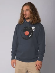 wat? Apparel Hoodie Schallplatte Hellblau/Dunkelblau/Grau/Blau/Hellgrau