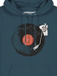 wat? Apparel Hoodie Schallplatte Grün/Dunkelgrün/Türkis