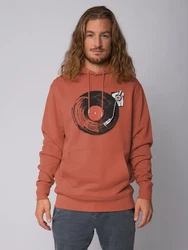wat? Apparel Hoodie Schallplatte Rot/Orange/Braun