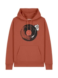 wat? Apparel Hoodie Schallplatte Rot/Orange/Braun