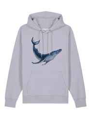 wat? Apparel Hoodie Wal Grau/Hellgrau/Blau