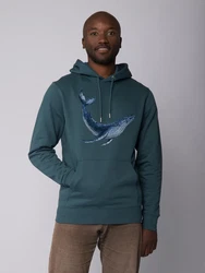 wat? Apparel Hoodie Wal Grün/Türkis/Dunkelgrün
