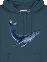 wat? Apparel Hoodie Wal Grün/Türkis/Dunkelgrün