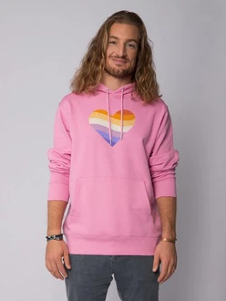 wat? Apparel Hoodie Rainbow Heart Regenbogen
