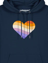 wat? Apparel Hoodie Rainbow Heart Regenbogen