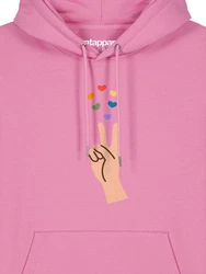 wat? Apparel Hoodie Spread Love Rosa
