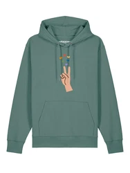 wat? Apparel Hoodie Spread Love Grün/Dunkelgrün