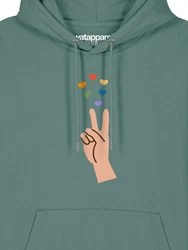 wat? Apparel Hoodie Spread Love Grün/Dunkelgrün
