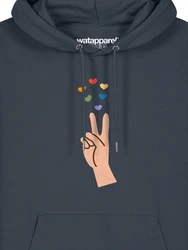 wat? Apparel Hoodie Spread Love Hellgrau/Dunkelgrau/Grau/Hellblau/Dunkelblau