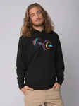 wat? Apparel Hoodie 80s Hantel Schwarz/Mischfarben/Rot/Silber/Rosa
