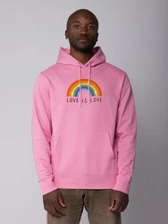 wat? Apparel Hoodie Love is Love Rosa