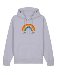 wat? Apparel Hoodie Love is Love Grau/Rot/Mischfarben