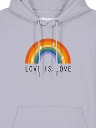 wat? Apparel Hoodie Love is Love Grau/Rot/Mischfarben