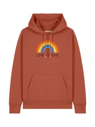 wat? Apparel Hoodie Love is Love Orange/Rot/Mischfarben/Braun