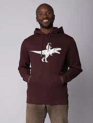 wat? Apparel Hoodie Astronaut on T-Rex Bordeaux/Dunkelrot