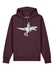 wat? Apparel Hoodie Astronaut on T-Rex Bordeaux/Dunkelrot