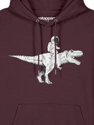 wat? Apparel Hoodie Astronaut on T-Rex Bordeaux/Dunkelrot