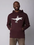 wat? Apparel Hoodie Astronaut on T-Rex Bordeaux/Dunkelrot