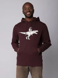 wat? Apparel Hoodie Astronaut on T-Rex Bordeaux/Dunkelrot