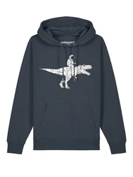 wat? Apparel Hoodie Astronaut on T-Rex Dunkelblau/Dunkelgrau/Blau/Grau/Hellgrau
