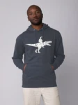 wat? Apparel Hoodie Astronaut on T-Rex Dunkelblau/Dunkelgrau/Blau/Grau/Hellgrau