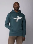 wat? Apparel Hoodie Astronaut on T-Rex Dunkelgrün/Türkis/Grün