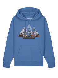 wat? Apparel Hoodie Geometric Landscape Hellblau/Blau