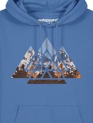 wat? Apparel Hoodie Geometric Landscape Hellblau/Blau