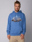 wat? Apparel Hoodie Geometric Landscape Hellblau/Blau