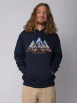 wat? Apparel Hoodie Geometric Landscape Dunkelblau/Rot/Beige