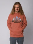 wat? Apparel Hoodie Geometric Landscape Braun/Orange/Rot