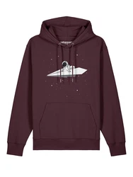 wat? Apparel Hoodie Fly me to the moon Dunkelrot/Bordeaux