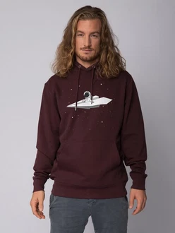 wat? Apparel Hoodie Fly me to the moon Dunkelrot/Bordeaux wat? Apparel Hoodie Fly me to the moon Dunkelrot/Bordeaux