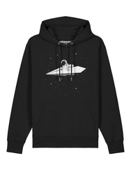 wat? Apparel Hoodie Fly me to the moon Schwarz/Hellblau