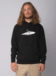 wat? Apparel Hoodie Fly me to the moon Schwarz/Hellblau