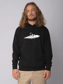wat? Apparel Hoodie Fly me to the moon Schwarz/Hellblau wat? Apparel Hoodie Fly me to the moon Schwarz/Hellblau