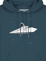 wat? Apparel Hoodie Fly me to the moon Dunkelgrün/Türkis/Grün/Blau