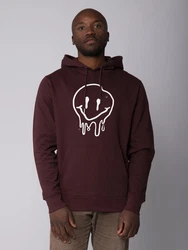 wat? Apparel Hoodie Smiley Bordeaux/Dunkelrot