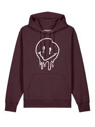 wat? Apparel Hoodie Smiley Bordeaux/Dunkelrot