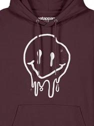 wat? Apparel Hoodie Smiley Bordeaux/Dunkelrot