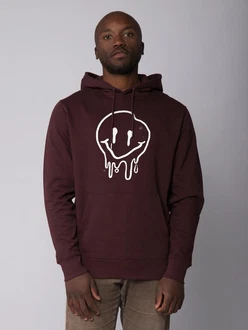 wat? Apparel Hoodie Smiley Bordeaux/Dunkelrot wat? Apparel Hoodie Smiley Bordeaux/Dunkelrot