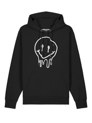 wat? Apparel Hoodie Smiley Schwarz