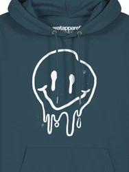wat? Apparel Hoodie Smiley Türkis/Grün/Blau/Dunkelgrün