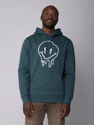 wat? Apparel Hoodie Smiley Türkis/Grün/Blau/Dunkelgrün